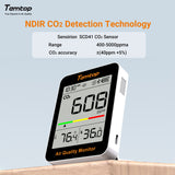 Temtop C1+ CO2 Monitor Indoor Air Quality Monitor for CO2, Temperature and Humidity with App and Data History