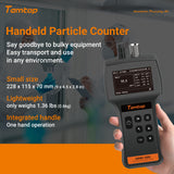 Temtop Airing 2000 3-channel Handheld Particle Counter Dust Monitor with Pumped PM Sensor, Three Outputs of Particle Numbers 0.3μm, 0.5μm, 1.0μm, Concentrations of Three Particles Types PM2.5, PM10, TSP, Temp & Humidity Detector