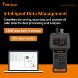 Temtop Airing 2000 3-channel Handheld Particle Counter Dust Monitor with Pumped PM Sensor, Three Outputs of Particle Numbers 0.3μm, 0.5μm, 1.0μm, Concentrations of Three Particles Types PM2.5, PM10, TSP, Temp & Humidity Detector