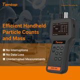 Temtop Airing 2000 3-channel Handheld Particle Counter Dust Monitor with Pumped PM Sensor, Three Outputs of Particle Numbers 0.3μm, 0.5μm, 1.0μm, Concentrations of Three Particles Types PM2.5, PM10, TSP, Temp & Humidity Detector